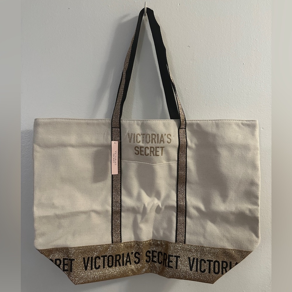 NWT VICTORIAS SECRET TOTE Canvas Bag - Picture 3 of 11
